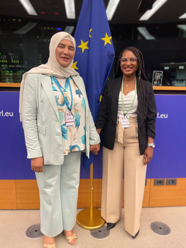 With Madam Wassila Tayeb,Chair of the Committee on Women Parliamentarians at the African Parliamentary Union.