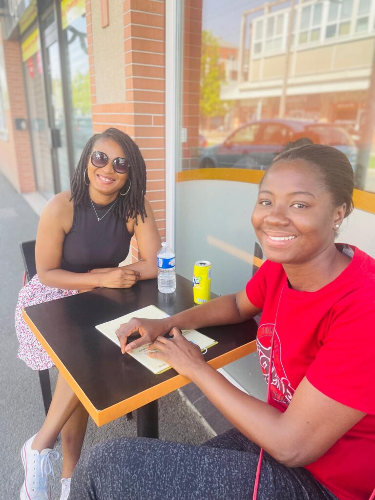 A drink and chat with a friend and mentee